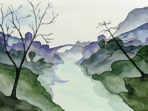 A nyugodt folyó völgye alkotó: Natalie Bruns