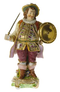 18. századi angol porcelán kerámia figura David Garrick színészről alkotó: Nathan Benn