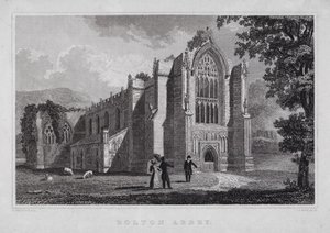 Bolton Abbey (metszet) alkotó: Nathaniel (after) Whittock