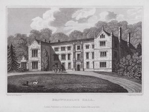 Brownholme Hall (metszet) alkotó: Nathaniel (after) Whittock