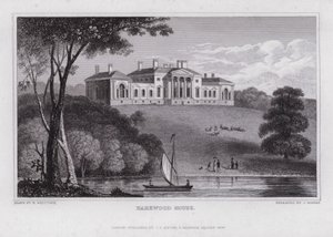 Harewood House (metszet) alkotó: Nathaniel (after) Whittock
