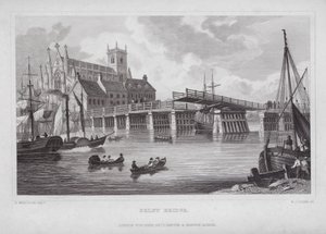 Selby Bridge (metszet) alkotó: Nathaniel (after) Whittock