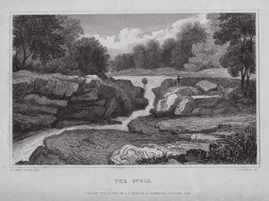 The Strid (metszet) alkotó: Nathaniel (after) Whittock
