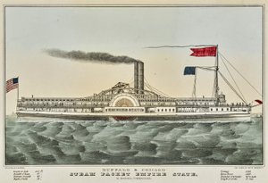 Buffalo és Chicago Steam Packet alkotó: Nathaniel Currier