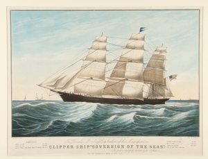 „Sovereign of the Seas” klipper alkotó: Nathaniel Currier