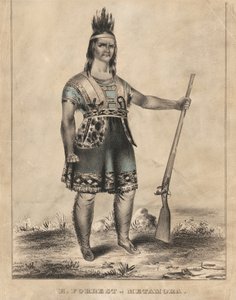 E. Forrest Metamora szerepében alkotó: Nathaniel Currier