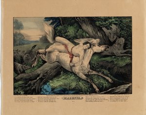 Mazeppa, 1846 (négyből kettes tábla, lásd még: 331977, 331978 és 331980) alkotó: Nathaniel Currier