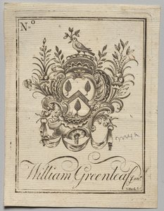 Könyvtábla: Címer William Greenleaf Jun.r felirattal