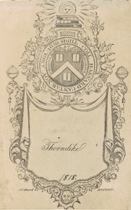 Harvard College könyvtáblája Krisztus és az egyház pecsétjével alkotó: Nathaniel Hurd