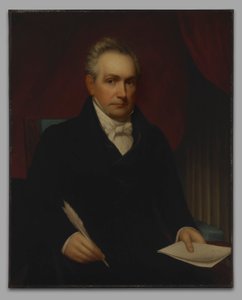 A tisztelt Roger Minnot Sherman (1773-1844), B. A. 1792, M. A. 1795, LL.D. 1829, (másolat korábbi, 1840-es portréja után)