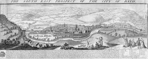 Bath város délkeleti kilátása, 1734