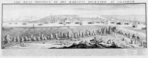 Őfelsége chathami hajógyárának nyugati kilátása, 1738