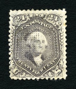 24c Washington F Grill kislemez, 1867.