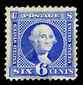 6c Washington újból kiadott kislemez, 1875.