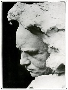 Ludwig van Beethoven (1770-1827) profilarca, egy bronz mellszobor részlete alkotó: Naum Aronson