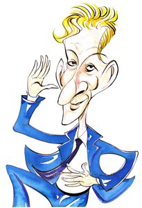 Danny Kaye - színes karikatúra alkotó: Neale Osborne