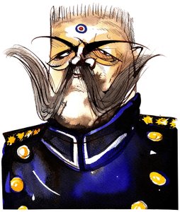 Paul von Hindenburg - lengyel származású német tábornok és elnök (1847-1934); színes karikatúra. alkotó: Neale Osborne