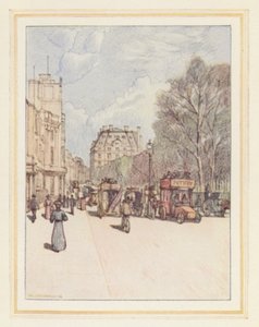 Piccadilly kelet felé (színes litográfia)