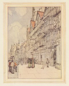 Staple Inn (színes litográfia)