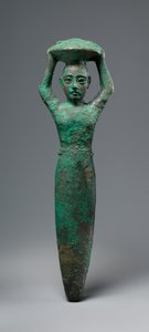 Shulgi úri király alapozó alakja, kosarat hordozó, Kr. e. Kr.e. 2094–2047 (réz)