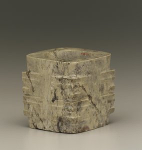 Short tube (cong) Lake Tai region, Liangzhu culture, 3300-2250 BC (jade)