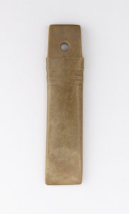 Straight chisel (gui) Qijia culture (jade (nephrite))