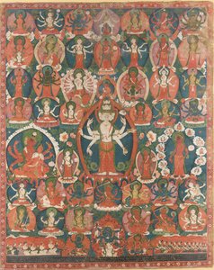 Tizenegy fejű Avalokiteshvara Paubha