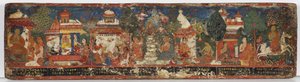 Buddhista kéziratos borító (átlátszatlan wc fán) alkotó: Nepalese School