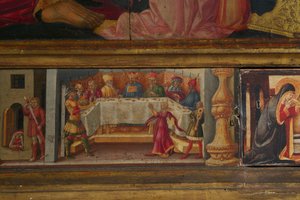 Részlet a Szűz koronázásából (tempera fán)