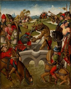 Hérakleiosz császár megöli a perzsa királyt alkotó: Netherlandish