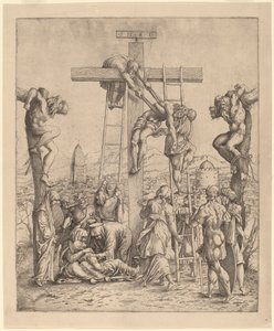 A keresztről való leszállás alkotó: Netherlandish 16th Century after Andrea Mantegna