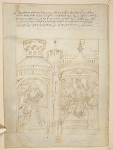 Pamut Julius E. IV, art. 6, The Beauchamp Pageants, 1483 körül (tinta pergamen) alkotó: Netherlandish School