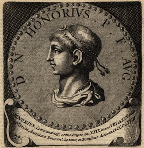 Honorius római császár portréja. alkotó: Netherlandish School