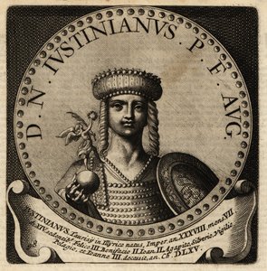 I. Justinianus római császár portréja. alkotó: Netherlandish School