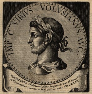Volusian római császár portréja. alkotó: Netherlandish School