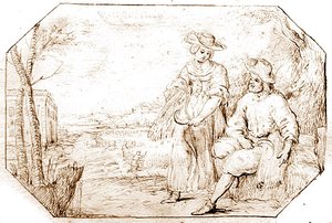 A négy évszak: nyár – aratás, 1675 körül (toll és szépia tinta papíron) alkotó: Netherlandish School