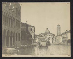 Gevel van de Fondaco dei Turchi te Venetië Velence – Polgári Múzeum (cím a tárgyon) alkotó: Neue Photographische Gesellschaft