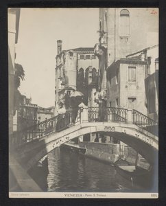 Ponte San Trovaso te Venetië Velence – Ponte S. Trovaso (cím a tárgyon)