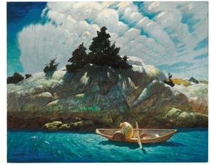 Fekete lucfenyő párkány (Fekete lucfenyő párkánya) alkotó: Newell Convers Wyeth