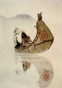Címlapkép Henry Wadsworth Longfellow (1807-82) The Song of Hiawatha című művéből, kiadó: George G. Harrap und Company Ltd., 1911 (lágy alapon metszet). alkotó: Newell Convers Wyeth