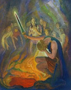 Odüsszeusz a holtak földjén alkotó: Newell Convers Wyeth