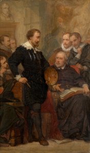Peter Paul Rubens a műtermében (olaj)