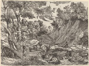 Szent Jeromos a vadonban alkotó: Niccolò Boldrini after Titian