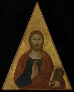 Krisztusi áldás, 1340 körül (tempera és aranylevél a panelen) alkotó: Niccolò di Segna