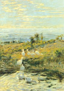 Kacsák reggel, 1892 körül, Niccolo Cannicci (1846-1906). Olaj, vászon, 57,5x40,5 cm.