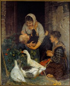 Niccolo Cannici (1846-1906) Anyai öröm festménye