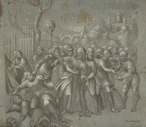 Krisztus letartóztatása, kb. 1545-46. alkotó: Niccolo Giolfino
