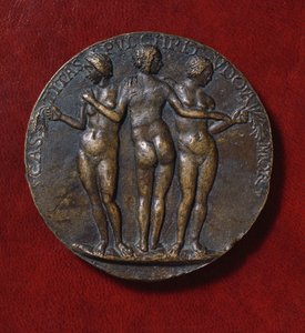 A három gráciát ábrázoló érem (bronz) alkotó: Niccolo di Giovanni Fiorentino