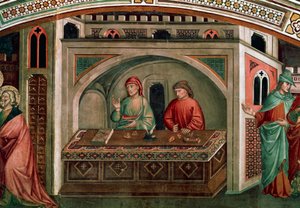Szent Máté evangélista elhívása, Jelenet a Szent Máté történeteiből, 1390 körül, Niccolo 