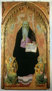 Szent Antal apát kezében az Antoniták könyve, 1371 alkotó: Niccolo di Tommaso